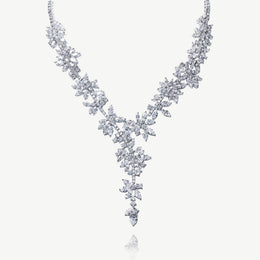 Collier de mariée Nuit Étoilée – zircons taillés marquise