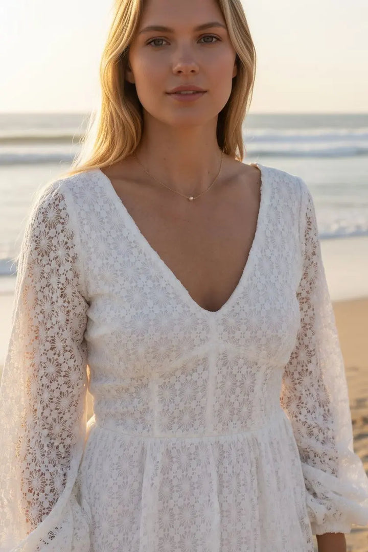 Collier perle nacrée blanche solitaire- bijou de mariage.: Doré L'atelier du 6