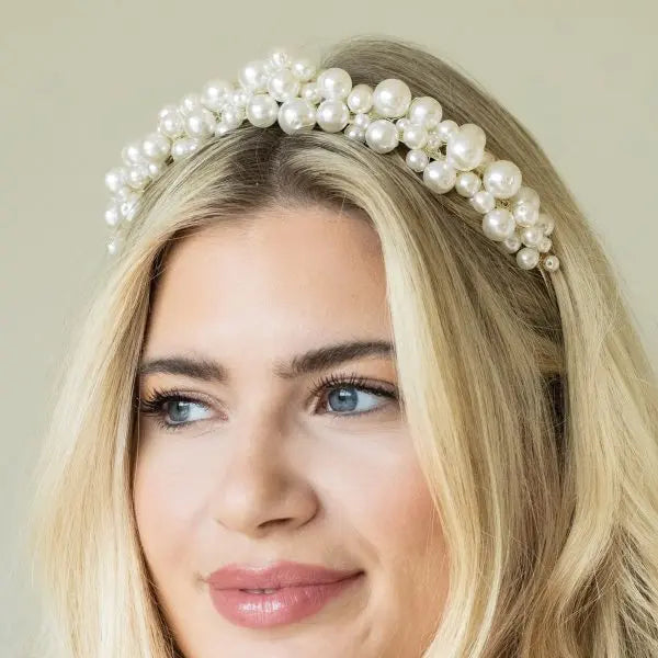 DIADÈME PERLES MARIAGE MODERNE ODYSSEY Ivory and co