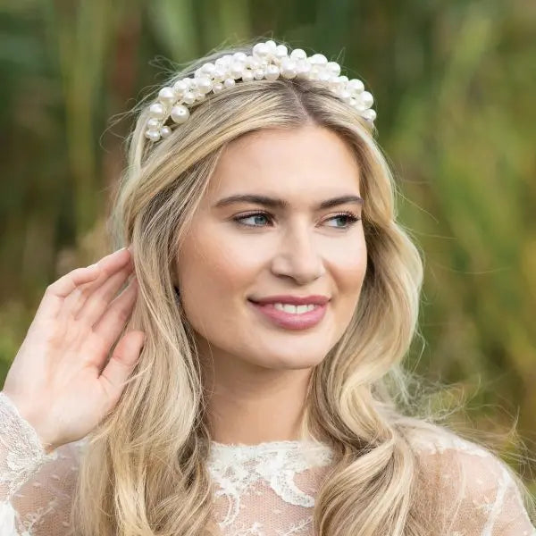 DIADÈME PERLES MARIAGE MODERNE ODYSSEY Ivory and co