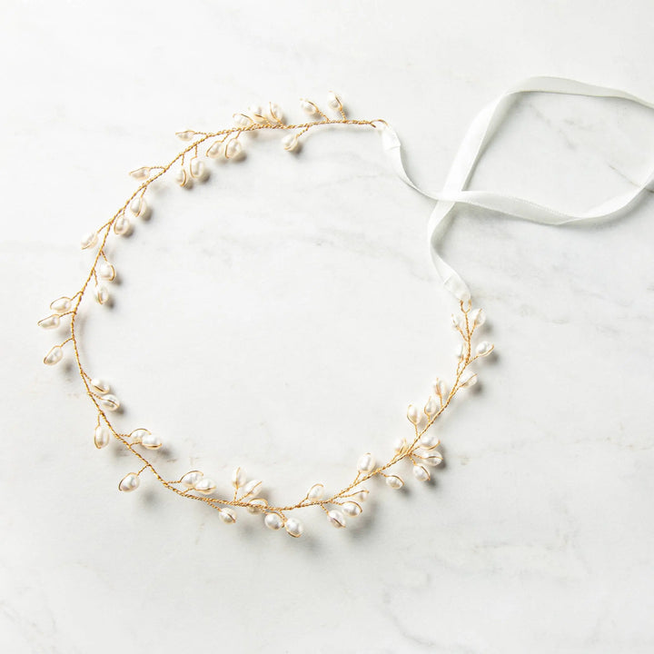 Dinja Hairvine Gold - bijoux pour cheveux de mariée SallyJaneBridal