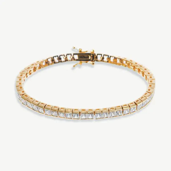 ELEGANCE – BRACELET TENNIS CRISTAUX (OR / OR ROSE / ARGENT) Ivory and co