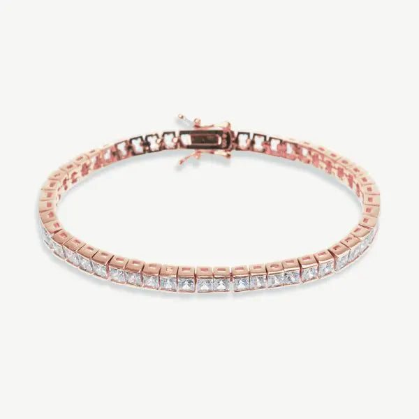 ELEGANCE – BRACELET TENNIS CRISTAUX (OR / OR ROSE / ARGENT) Ivory and co