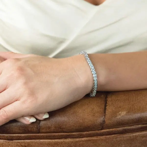 ELEGANCE – BRACELET TENNIS CRISTAUX (OR / OR ROSE / ARGENT) Ivory and co