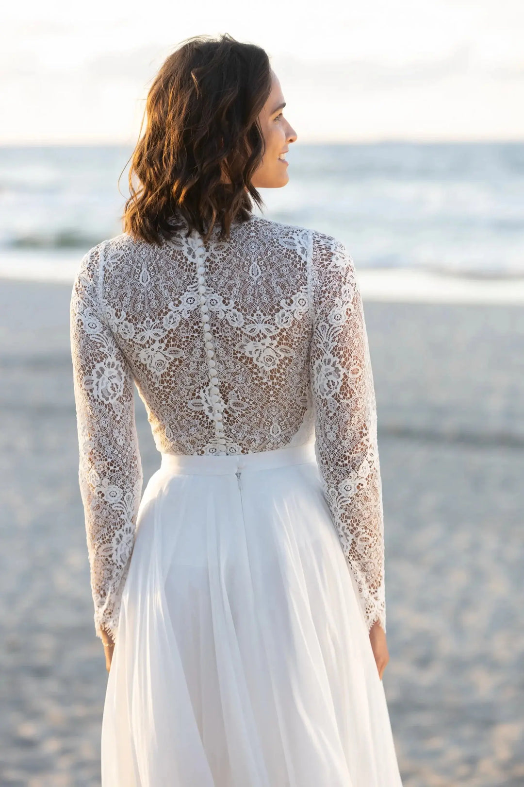 ELENA – BODY MARIÉE DENTELLE FRANÇAISE  – BD40 Novias