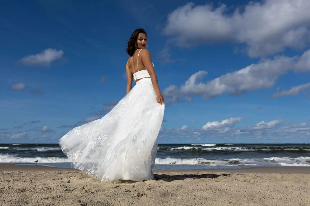 ELEONORA – JUPE MARIÉE TULLE ROSES  FORME PRINCESSE – SD54 Novias