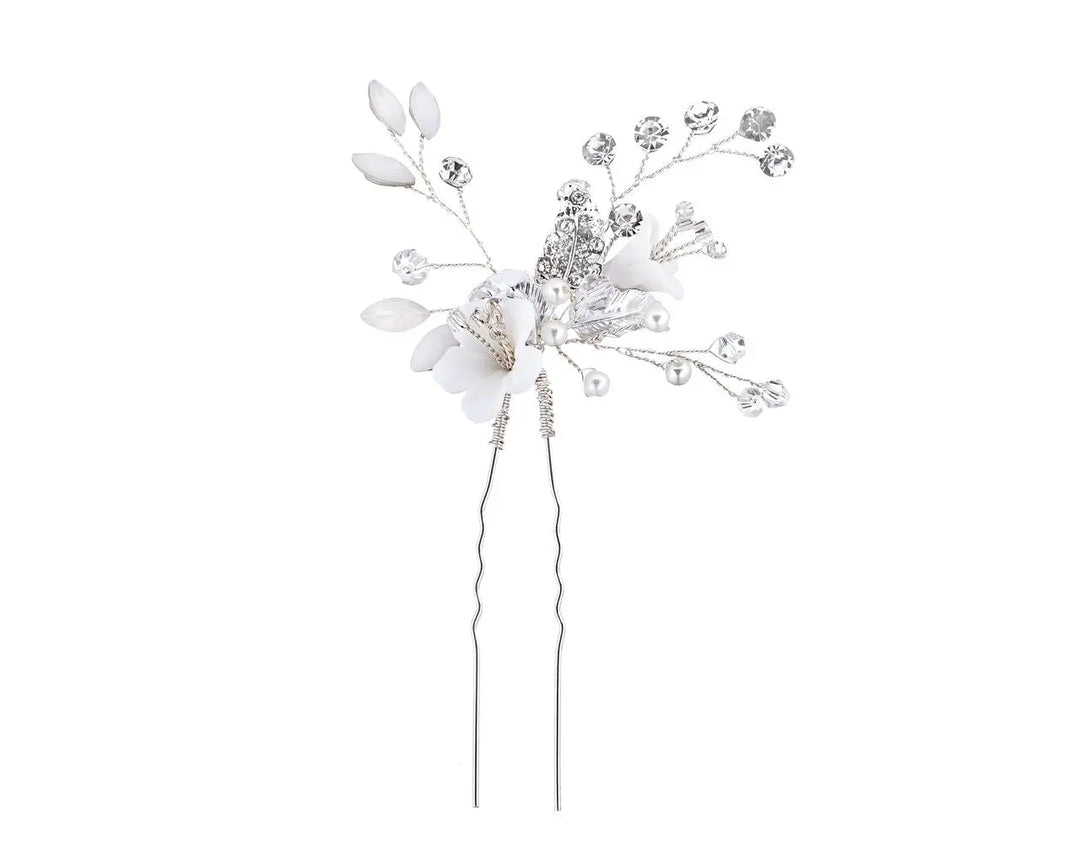 ÉPINGLE À CHEVEUX DE MARIÉE HP230320 – CRISTAUX & PERLES SCINTILLANTS G.Westerleigh