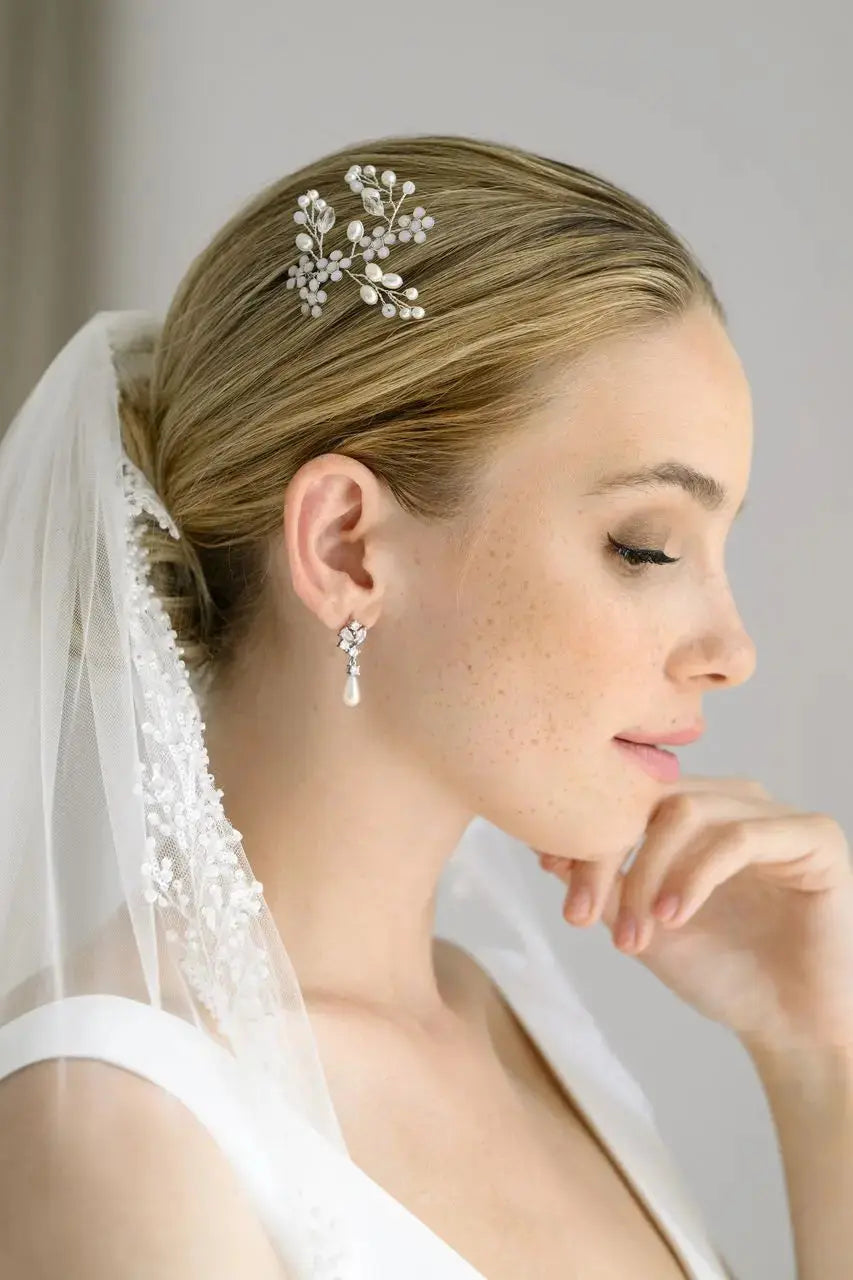 ÉPINGLE À CHEVEUX DE MARIÉE HP6794S-1 – CRISTAUX & PERLES SCINTILLANTES G.Westerleigh