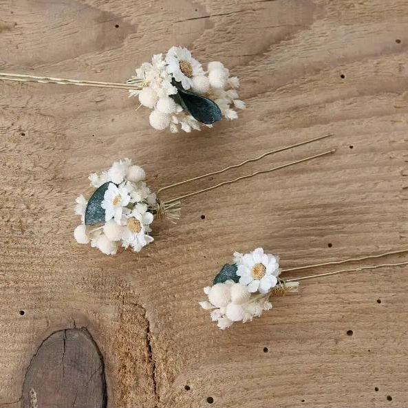 ÉPINGLE CHEVEUX MARIÉE FLEURS - HARMONIE- MAS ACCESSOIRES