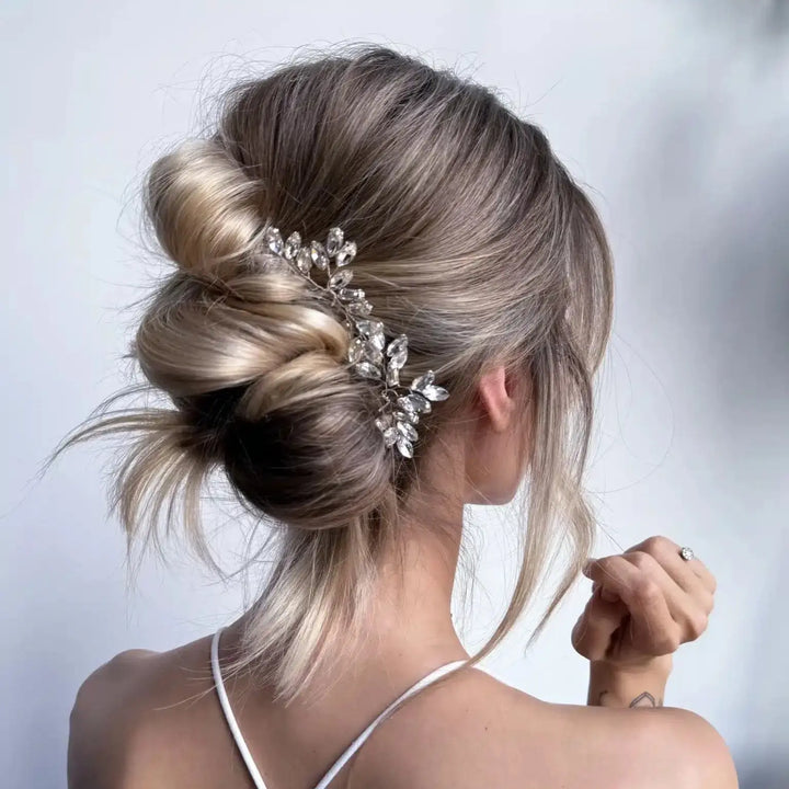ÉPINGLES À CHEVEUX ESTHER – CRISTAL DE ROCHE, VINTAGE (LOT DE 2) SallyJaneBridal