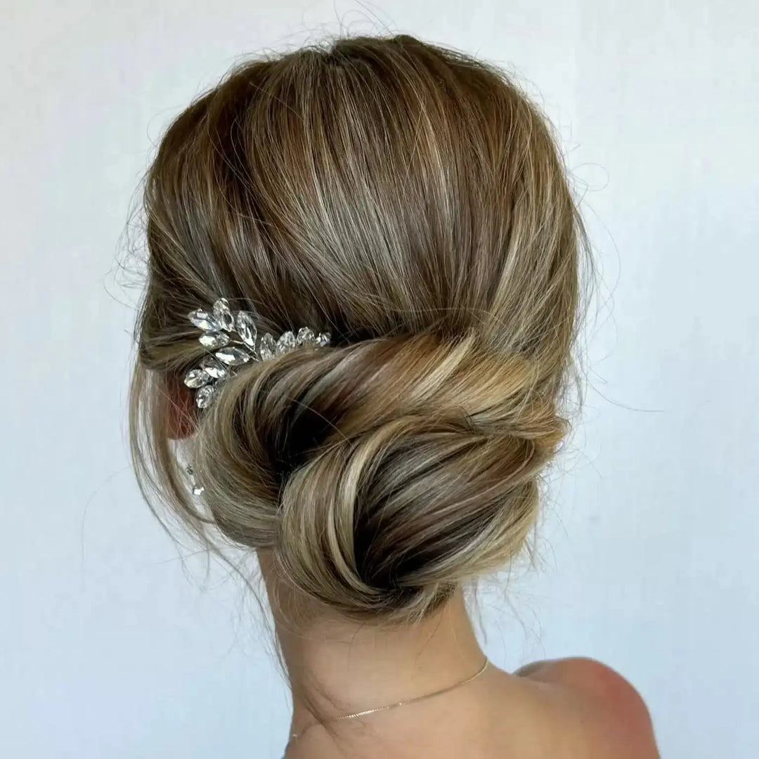 ÉPINGLES À CHEVEUX ESTHER – CRISTAL DE ROCHE, VINTAGE (LOT DE 2) SallyJaneBridal