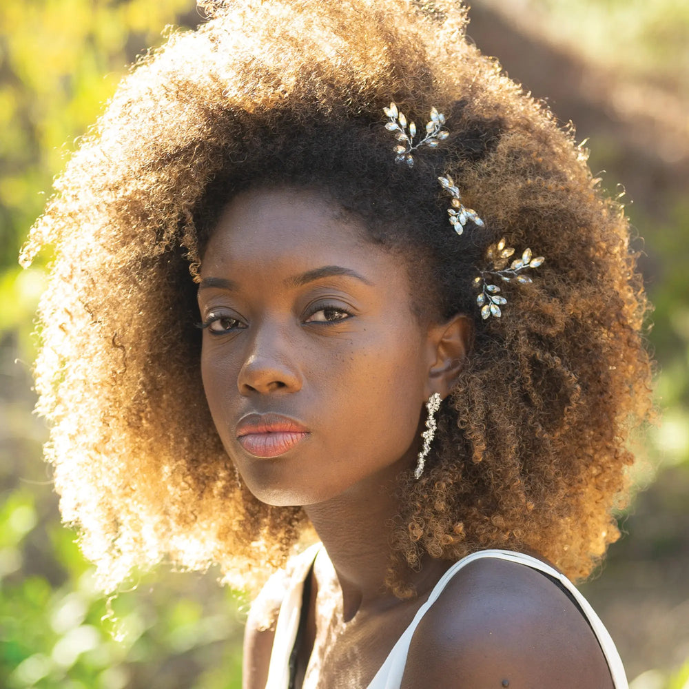 ÉPINGLES DE CHEVEUX MARIAGE CRISTAUX – SET DE 3 | MOONSPRAY IVORY AND CO