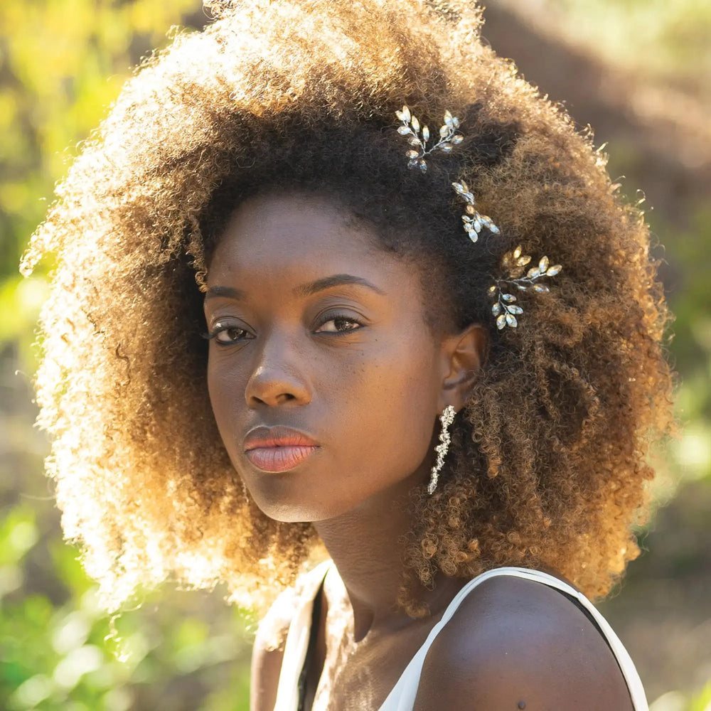 ÉPINGLES DE CHEVEUX MARIAGE CRISTAUX – SET DE 3 | MOONSPRAY IVORY AND CO