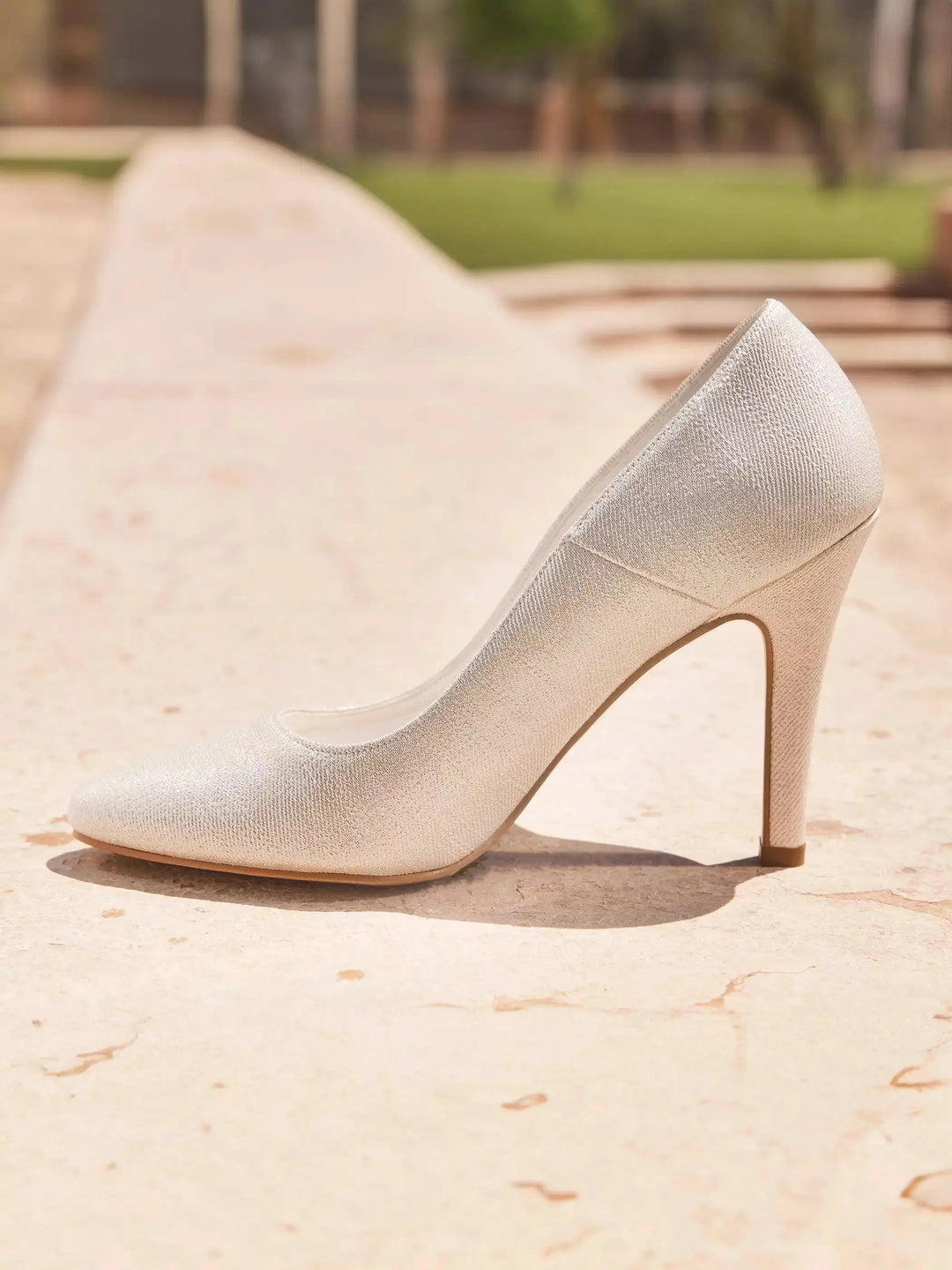 ESCARPINS DE MARIÉE DORÉS GOLDY – TALON AIGUILLE 10 CM AVALIA