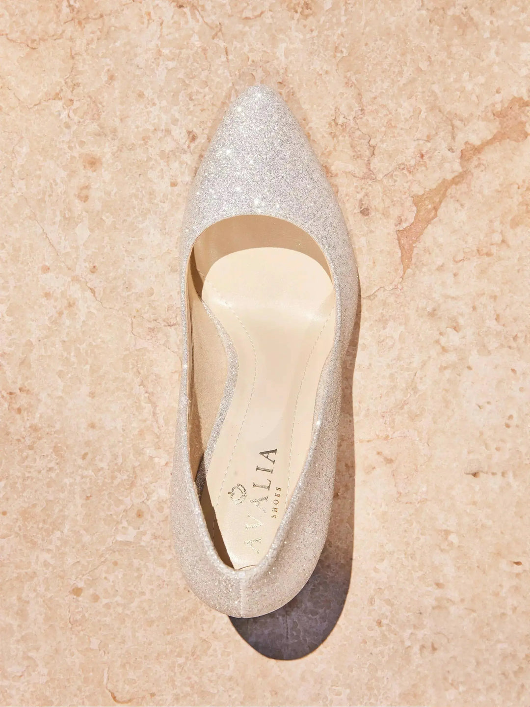ESCARPINS DE MARIÉE DORÉS TABATHA – PAILLETTES & TALON CHIC 10 CM AVALIA