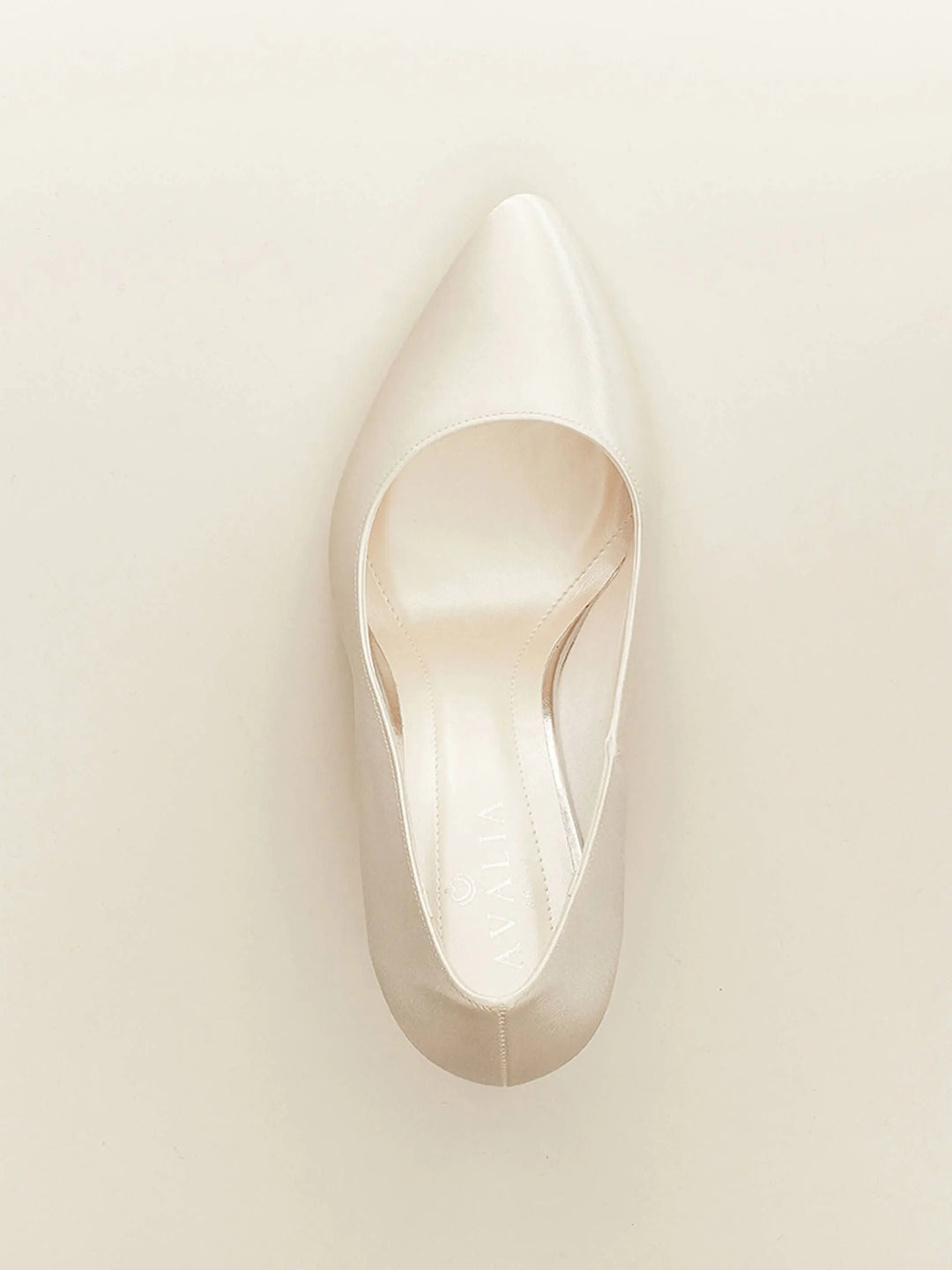 ESCARPINS DE MARIÉE EN SATIN TALON LARGE ASTRA AVALIA