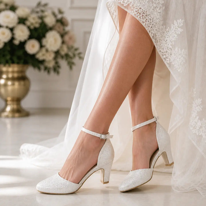 ESCARPINS MARIÉE À PAILLETTES IVOIRE — 700 JULIA WHITE LADY