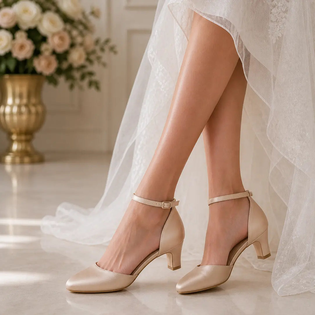ESCARPINS MARIÉE EN SATIN NUDE — 700 JULIA WHITE LADY