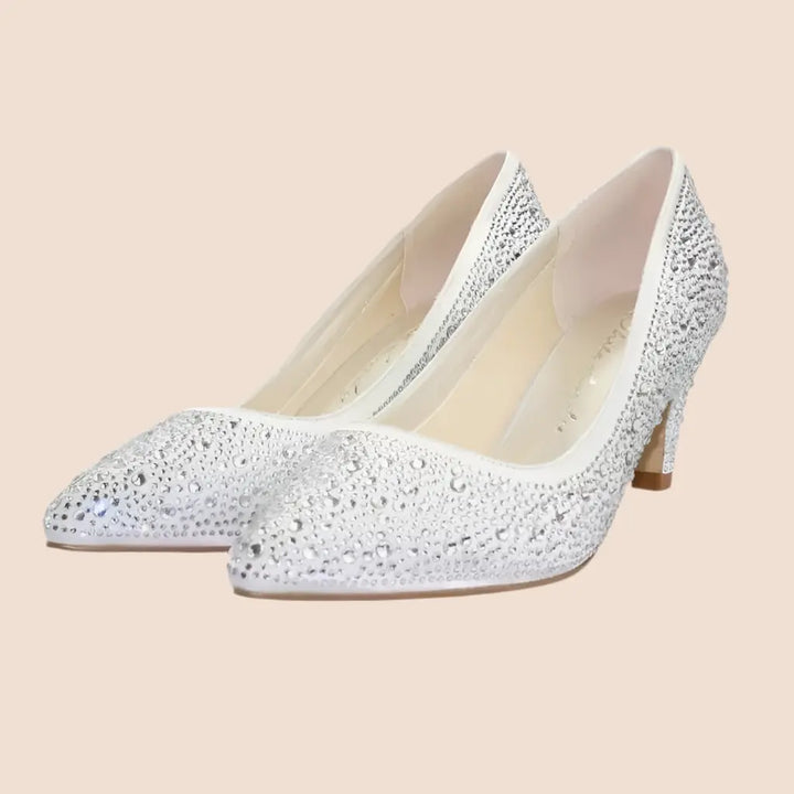 ESCARPINS MARIÉE STRASS IVOIRE DEAUVILLE White Lady