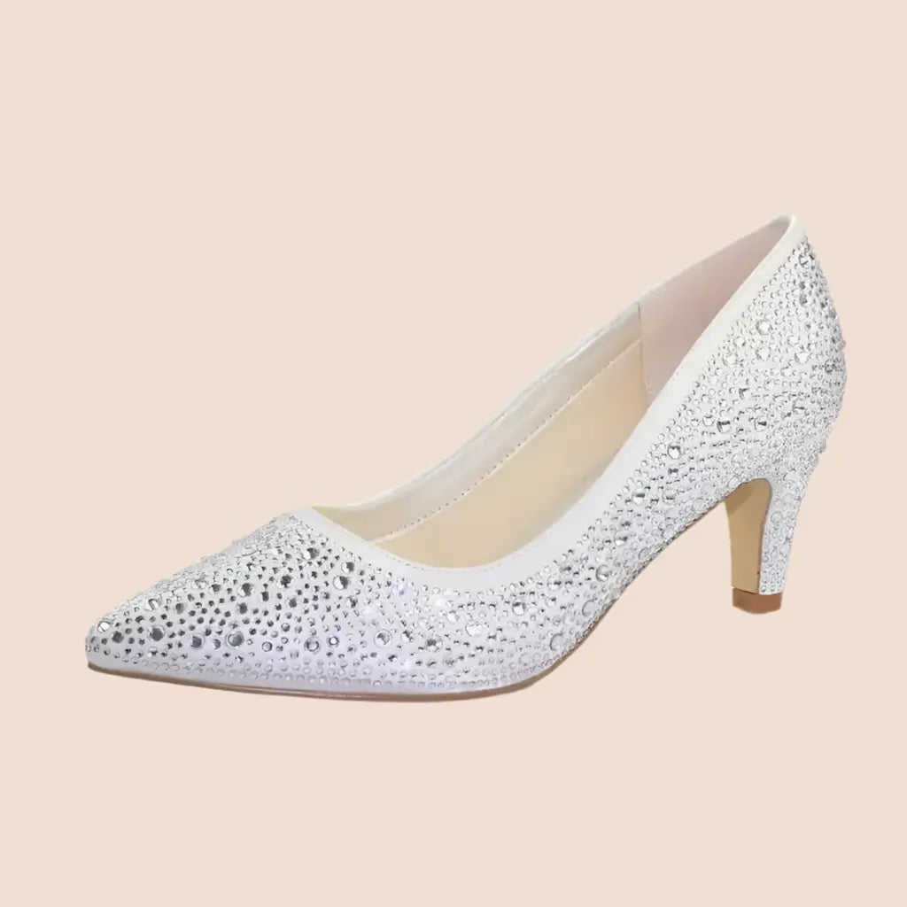 ESCARPINS MARIÉE STRASS IVOIRE DEAUVILLE White Lady