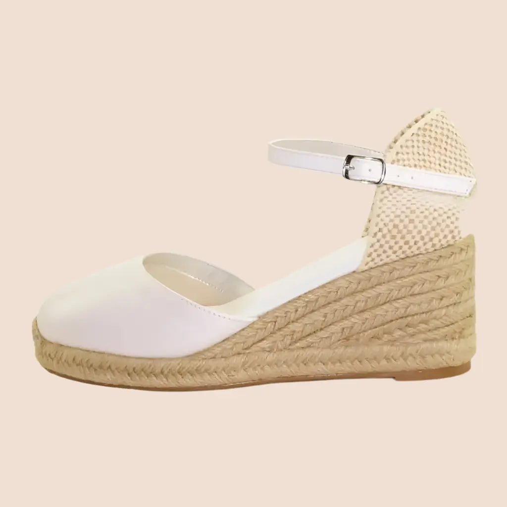 ESPADRILLES MARIAGE COMPENSÉES - COLLIOURE White Lady