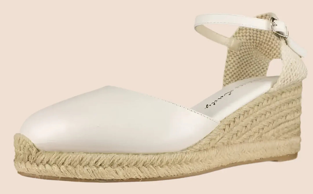 ESPADRILLES MARIAGE COMPENSÉES - COLLIOURE White Lady