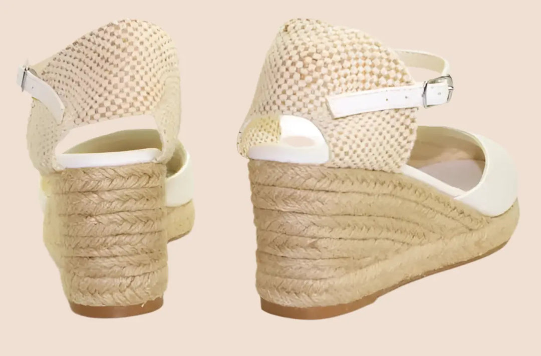 ESPADRILLES MARIAGE COMPENSÉES - COLLIOURE White Lady