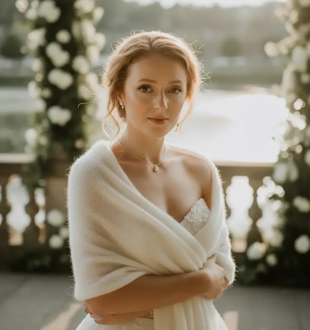 ÉTOLE MARIAGE CRÈME EN LAINE & MOHAIR - JERSEY Hortense