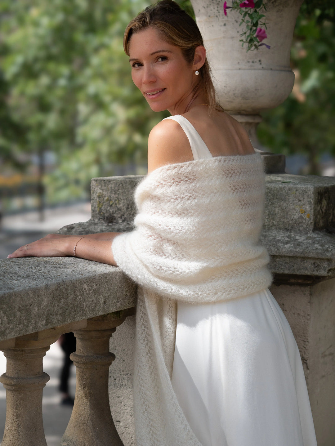 ÉTOLE MARIAGE MOHAIR & SOIE - FARAH - DOUCE & LÉGÉRE EFFET DENTELLE CHIC Adepte