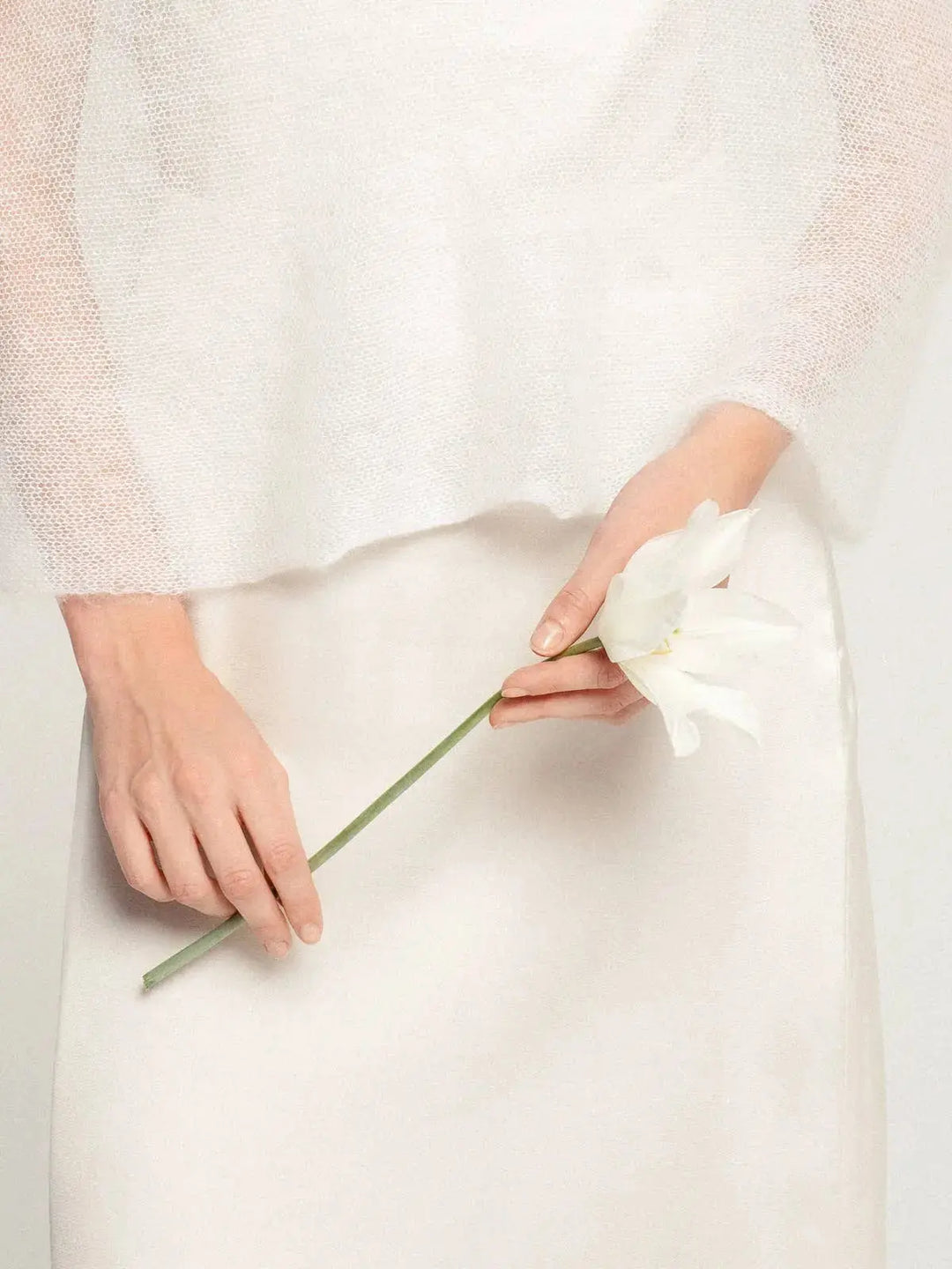 Étole de mariage moderne en mohair / EMMA: Off White 605 / XS / S / M WOOL HOUSE