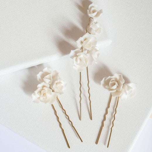 Épingle de mariée HA2715 ivoire, Eglantine Créations