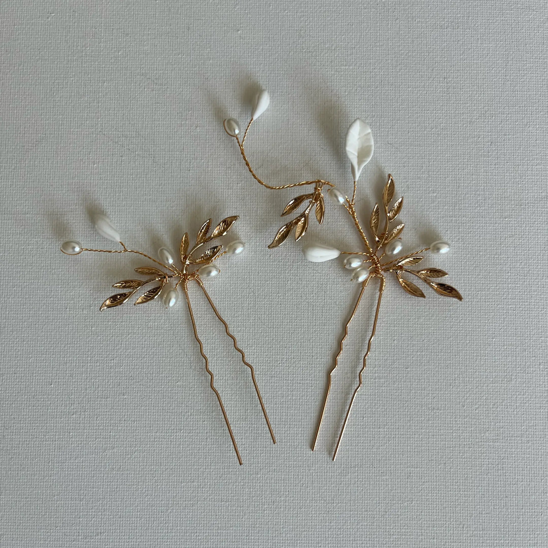 Épingles à cheveux Molly - bijoux de cheveux de mariée - ensemble de 2 SallyJaneBridal