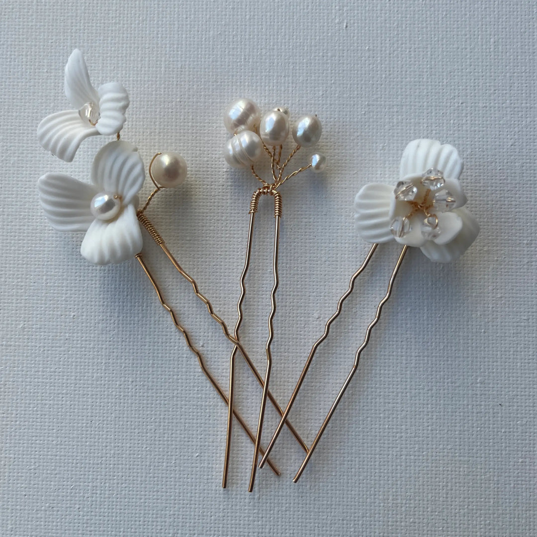 Épingles à cheveux Senna - bijoux pour cheveux de mariée - lot de 3 SallyJaneBridal