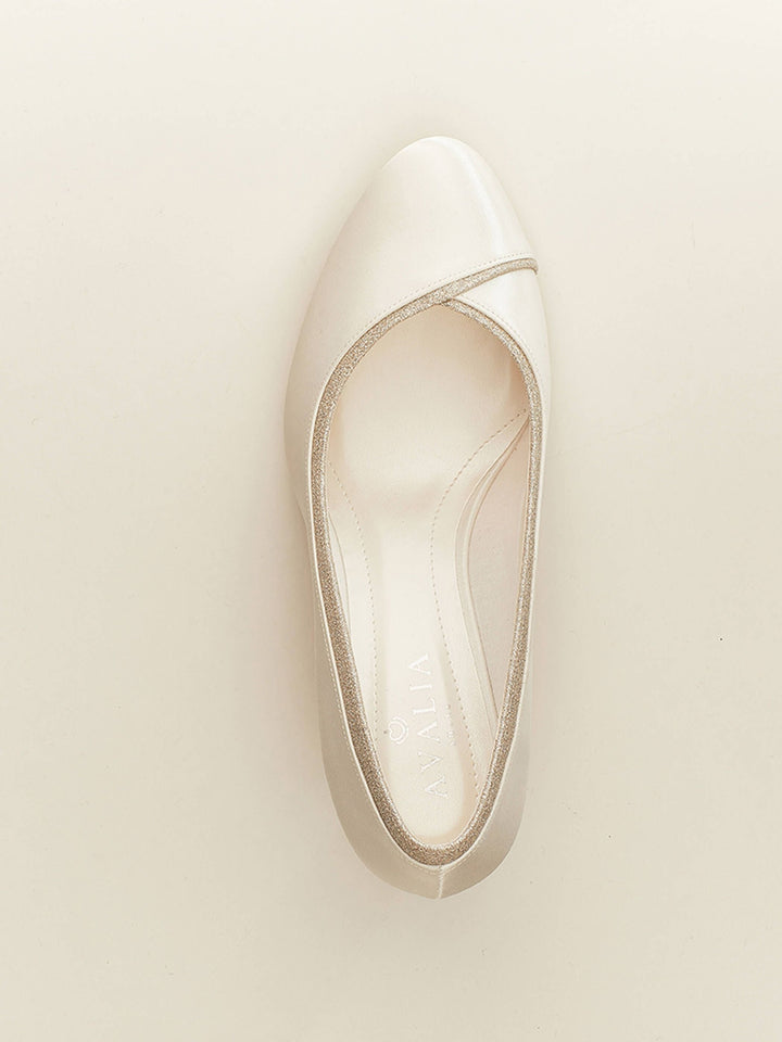 Escarpins de mariée Ebba ivoire, photo 2