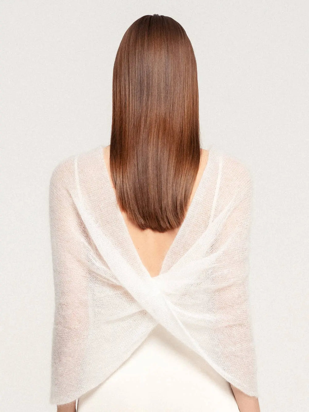 Étole de mariage moderne en mohair / EMMA: Off White 605 / XS / S / M WOOL HOUSE