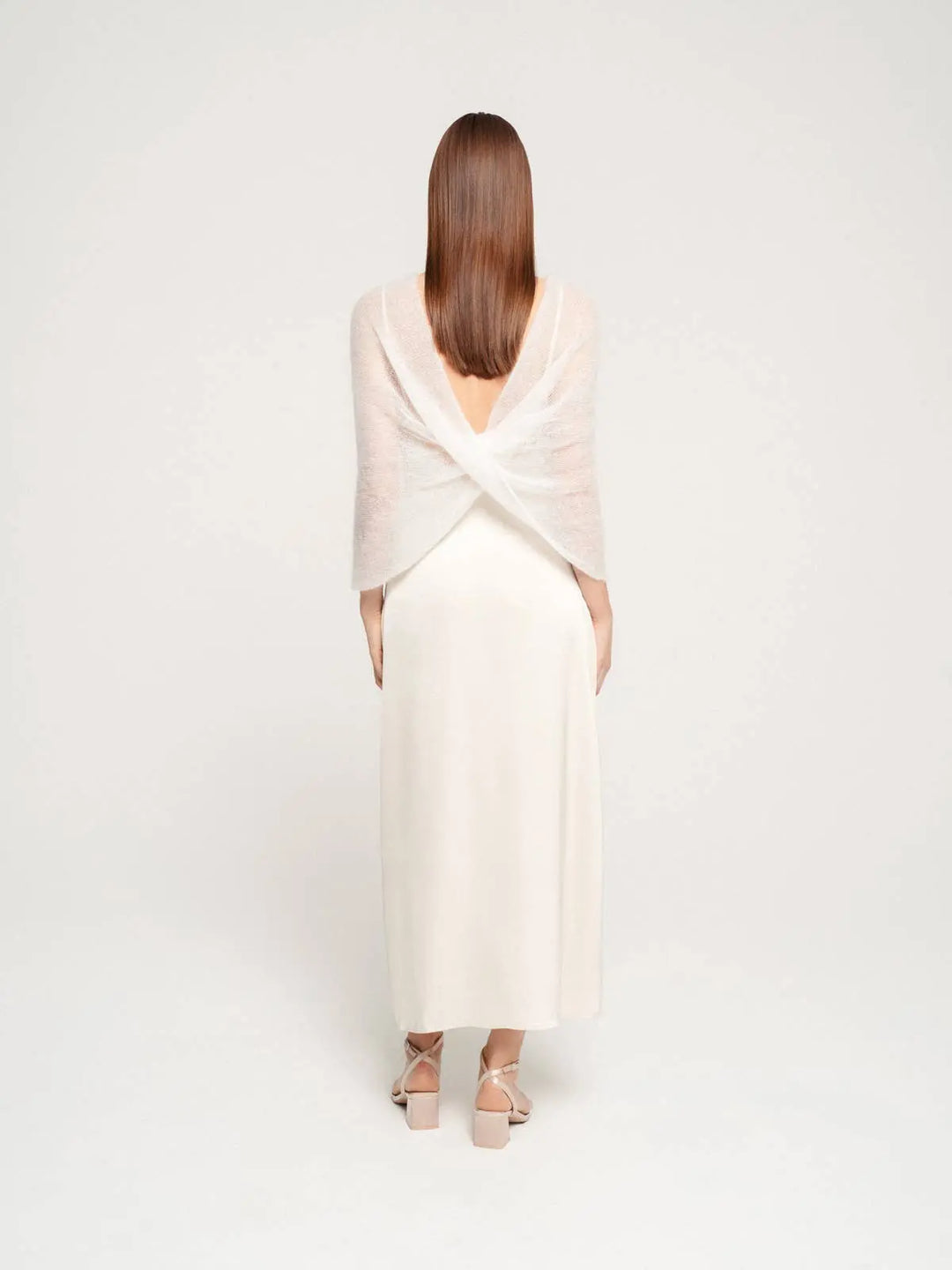 Étole de mariage moderne en mohair / EMMA: Off White 605 / XS / S / M WOOL HOUSE