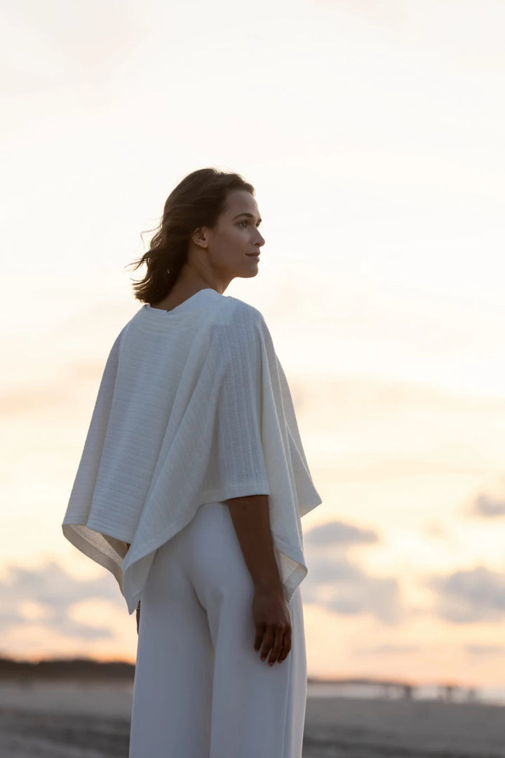 Étole de mariée Erin SW15 maille torsadée à passer au cou Novias vue 4