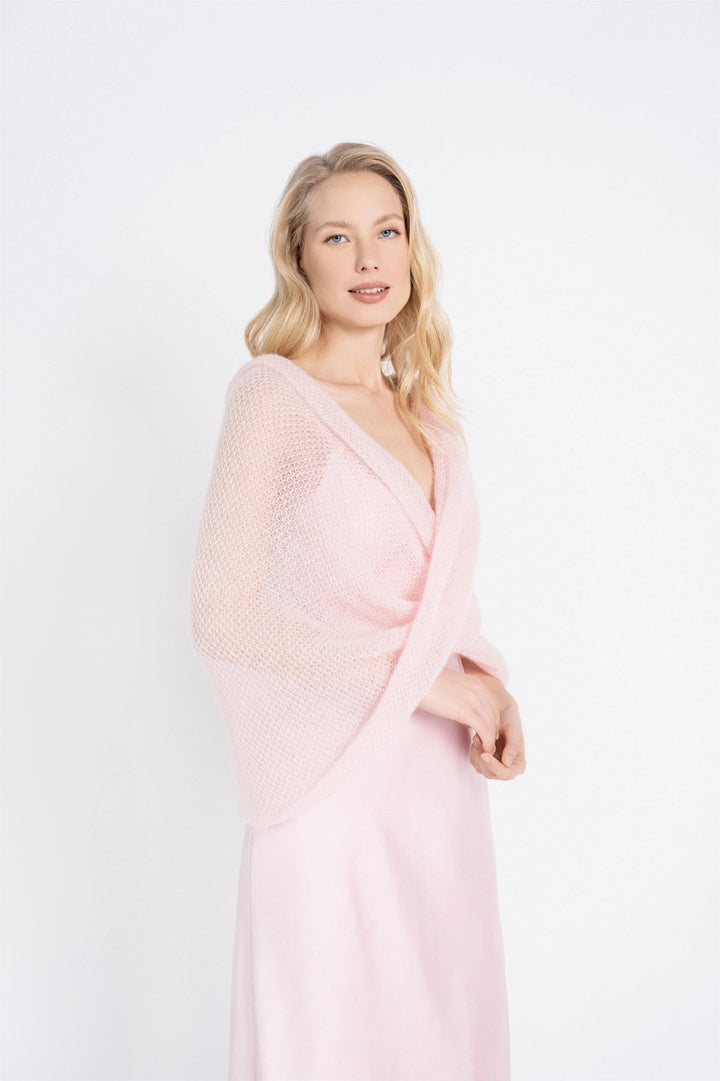 Étole de mariée Magnolia – mohair superkid, ivoire WOOL HOUSE