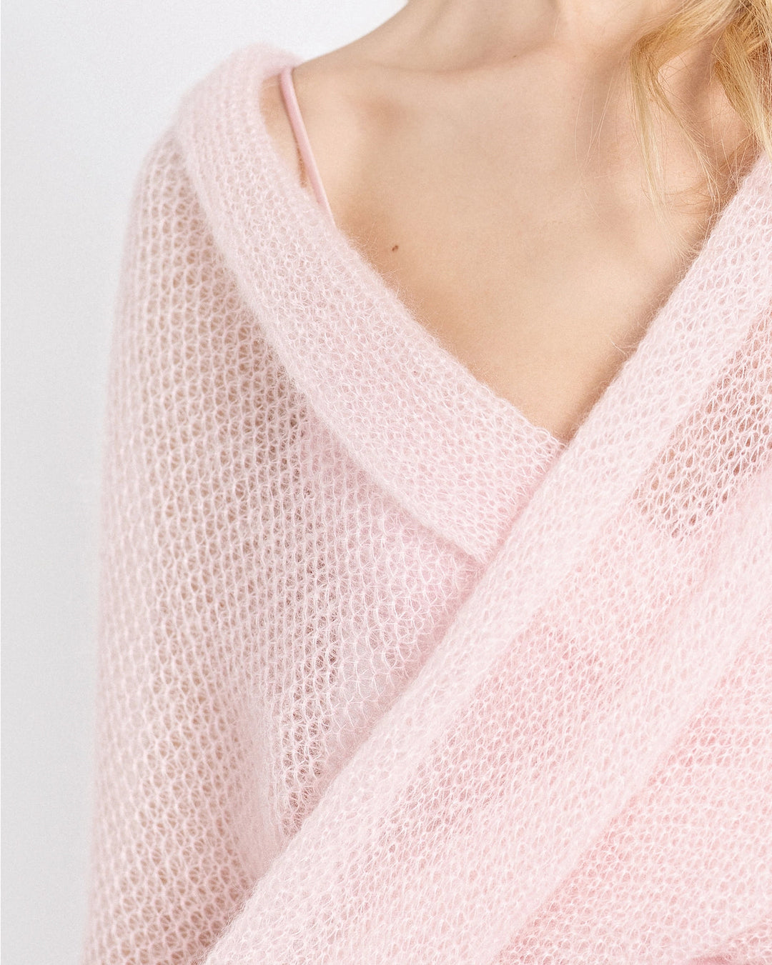 Étole de mariée Magnolia – mohair superkid, ivoire WOOL HOUSE