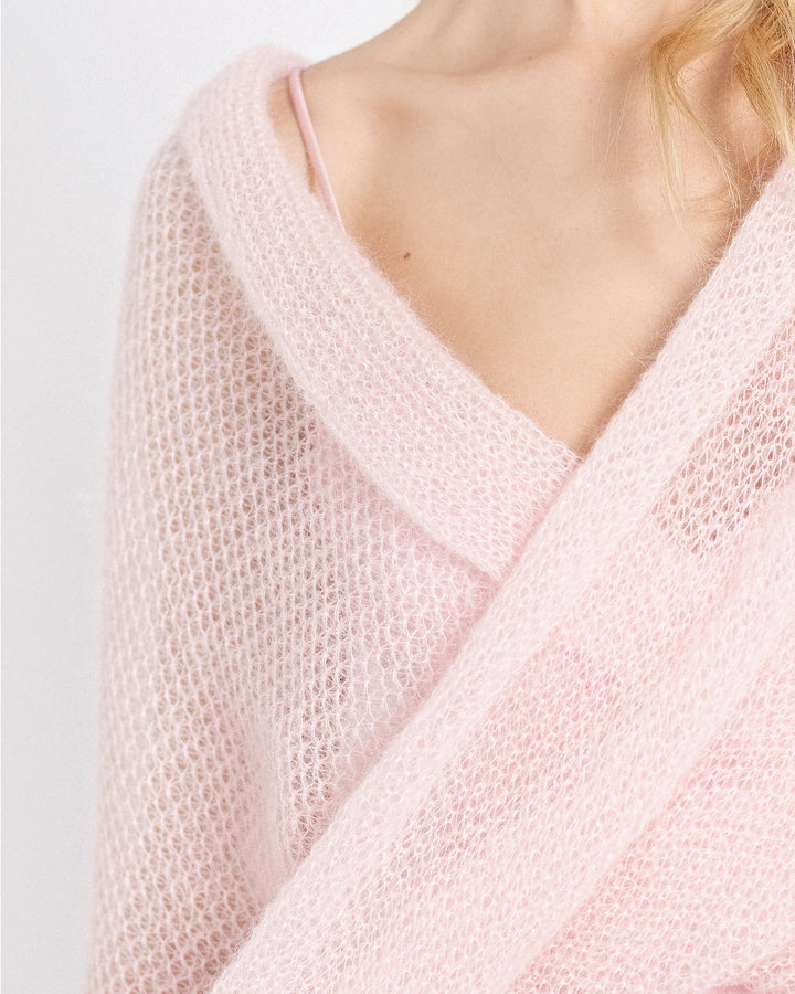 Étole de mariée Magnolia – mohair superkid, ivoire WOOL HOUSE