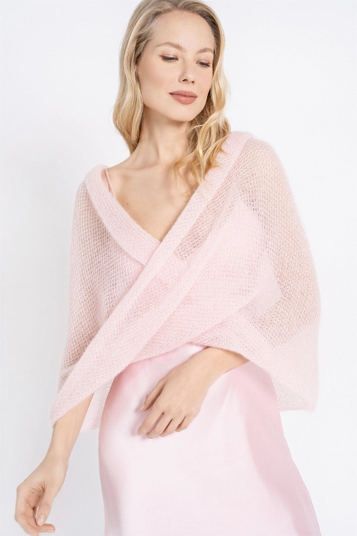 Étole de mariée Magnolia – mohair superkid, ivoire WOOL HOUSE