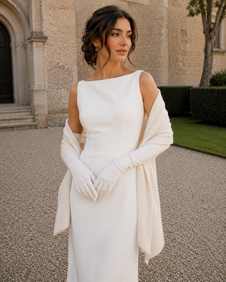 GANTS LONGS DE MARIÉE 100 % CACHEMIRE IVOIRE – MA001 Assia di Brunetti Federica e C. s.a.s.