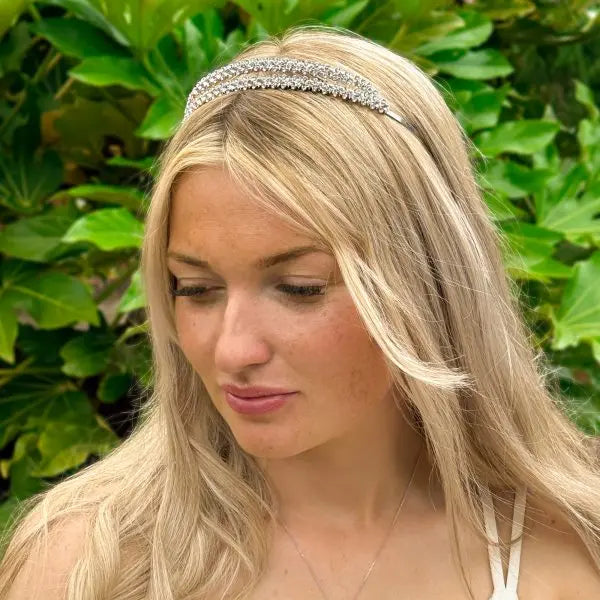 GIGI – BANDEAU DIADÈME CRISTAUX DOUBLE RANG Ivory and co