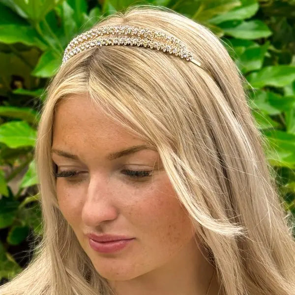 GIGI – BANDEAU DIADÈME CRISTAUX DOUBLE RANG Ivory and co