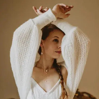 GILET MARIÉE EN MOHAIR — MAILLE LÉGÈRE & ÉLÉGANTE — HÉLOÏSE Hortense