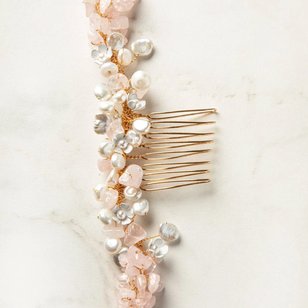 Gaia Haircomb Gold - bijoux pour cheveux de mariée SallyJaneBridal