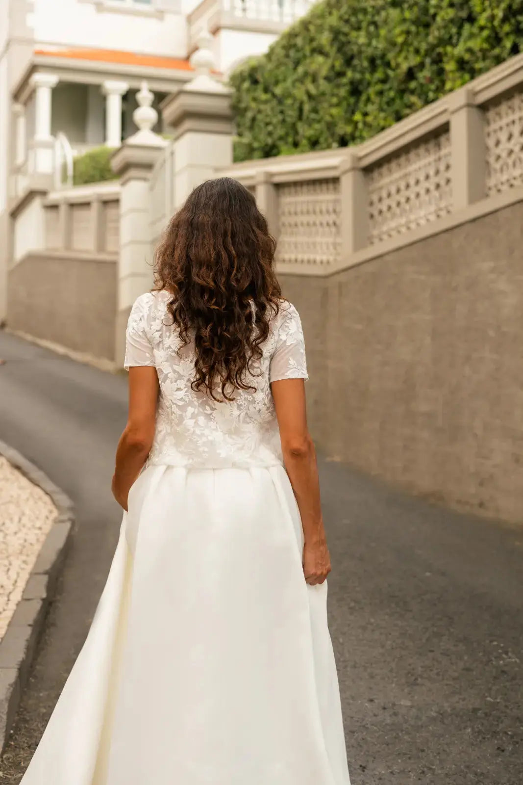 HAUT DE MARIÉE DENTELLE FLORALE PERLÉE - MELISA BK133 Novias