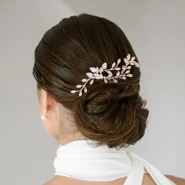 HC0346 – PEIGNE MARIÉE OR ROSE STRASS G.Westerleigh