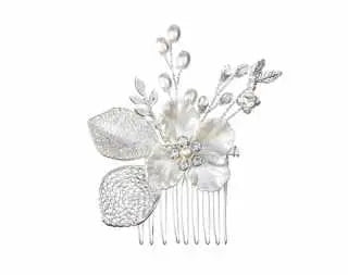 HC1121 – PEIGNE MARIÉE FLEURS 3D ET PERLES IVOIRE G.Westerleigh