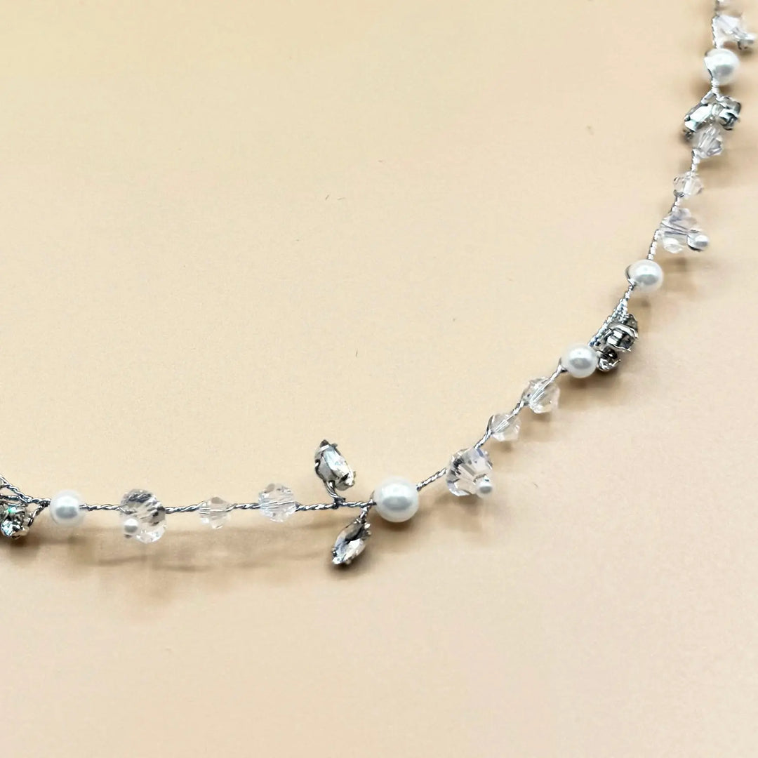 HEADBAND PERLES ET ZIRCONS J053 - Mas Accessoires